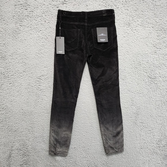 Hudson Nico Super Skinny Pant Womens 27 Black Velvet Ombre Ankle $215 NEW w/ Tag - Picture 7 of 16